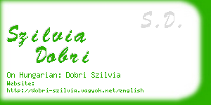 szilvia dobri business card